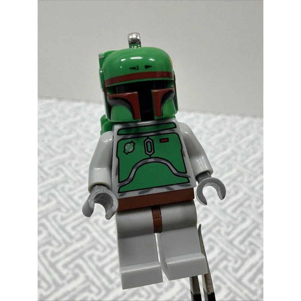 Vintage LEGO Star Wars Keychain Lot Boba Fett Palpatine 2x Obi-Wan INTACT LOOPS